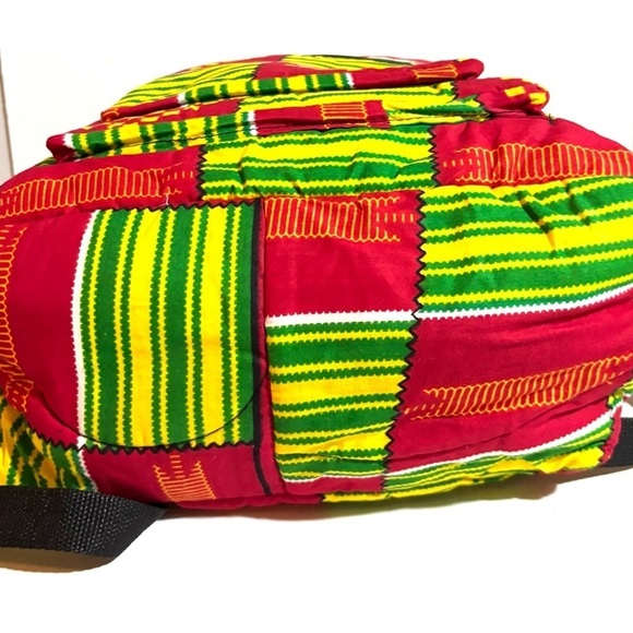 African ankara unisex handmade geometric backpack